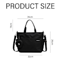 Miniatyrbillede 4 af 5: Stor Canvas Tote Bag - Computertaske til Kvinder, Skuldertaske i Canvas