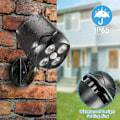 Miniatyrbillede 3 af 5: Udendørs bevægelsessensorlampe, IP65 vandtæt batteridrevet 600lm LED-spotlight, bevægelsessensor med fleksibelt batteri til
