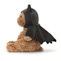 Miniatyrbillede 2 af 3: Jellycat Bartholomew Teddybjørn Plys | 28 cm | Bat Bear Tema | Børnegave Bat Bear 28cm