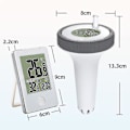 Miniatyrbild 5 av 5: Pooltermometer Digital Wifi Termometer Med Digital Pooltermometer, LCD-Skärm, IPX7 Flytande Termometer För Pool