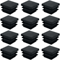 Miniatyrbillede 1 af 4: 40 stk firkantede plastpropper 20 mm x 20 mm sorte firkantede rørpropper firkantede rørindsatser plastendestykker til møbelben skabsreoler stolben
