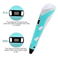 Miniatyrbillede 2 af 5: 3D Print Pen med LCD-skærm - 12 PLA/ABS Filamenter (36m) til Børn & Voksne