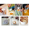 Miniatyrbillede 3 af 5: Rustfrit Stål Kaffe Mælkeskumkande Garland Kop Med Trappekop 350ml