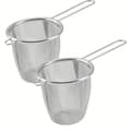 Miniatyrbillede 1 af 11: Te-infuser i rustfrit stål med finmasket filter til løs te 2pcs Stainless Steel Tea Strainer