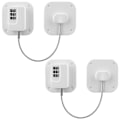 Miniatyrbillede 1 af 5: 2 stk. Køleskabslåse med kode, Sikkerhedslås til børn, Digital kode vinduesbegrænser - Stærk selvklæbende kodelås, til skuffe, køleskab