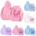 Miniatyrbild 3 av 4: Palm Puff Hoodie Oversized Långärmad Tröja med Bokstavstryck för Tonårsflickor Y2k Huvtröja Mode Snörtröja med Fickor Pink-B Pink-B Pink-B 2XL