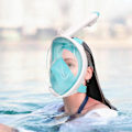 Miniatyrbillede 5 af 5: Dykmaske i gummi, fuldtør snorkelmaske, antidug dykkerbriller, svømmebriller sæt voksenversion