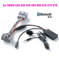 Pikkukuva 1 / 5: Auton Bluetooth 5.0 Langaton Puhelu Handsfree Aux In -sovitin Volvo C30 S40 V40 V50 S60 S70 C70 V70 Xc70 S80 Xc90 -malleille mikrofonilla