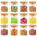 Miniatyrbild 1 av 5: 12-pack 120 ml Kryddburkar i Glas med Bambulock, för Örter/Te/Kryddor