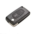 Miniatyrbild 1 av 5: 2-knapps Plastfjärrkontroll Flip Key Shell Ersättning för PEUGEOT