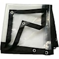 Miniatyrbild 2 av 5: Transparent presenning 2x2 meter, extra stark presenning, transparent för gr...