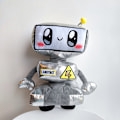 Miniatyrbild 2 av 3: Lankybox plysch mekanisk leksak med LED Chunky Shark Boxy Robot Do