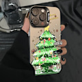 Pikkukuva 1 / 5: Kuuma myynti Joulukuusi värikäs hopea matkapuhelinkotelo iPhone 16 15 Pro Max 14 13 12 11 IMD läpinäkyvä iskunkestävä kotelo Style 2 iPhone 13 Pro Max