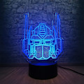 Pikkukuva 8 / 8: 3D Optinen Illuusio Transformers Malli Pöytävalaisin LED Yövalo