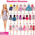 Miniatyrbild 3 av 4: 50 st/set Barbie dockklänningar skor smycken kläder accessoarer klä upp spel för 30 cm docka