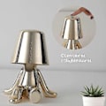Miniatyrbilde 2 av 5: Sengebord Touch Bordlampe, Gull Thinker Lampe Skrivebordslampe Trådløs Oppladbar Bærbar Dekorativ Nattlampe Med USB Lading Gull C