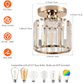 Miniatyrbilde 4 av 8: Liten krystall lysekrone, gull lysekrone moderne LED taklampe hengende...