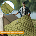 Miniatyrbilde 3 av 4: Dobbel Luftmadrass for Utendørs Camping, Oppblåsbar Madrass for 2 Personer, Luftmadrass for Strand, Reise, Fotturer, Campingtelt[ch] Dark Green