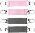 4 Pieces Elastic Cardigan Clips, (Pink, Grey) Women Elegant C DXGHC