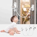 Miniatyrbilde 3 av 5: 4 stk vindusbegrensere, vindusbegrensere, barnesikre vinduslås, vinduslås, dørlås - White