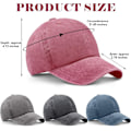 Miniatyrbillede 2 af 5: 4 Vasket Bomuld Baseball Caps Justerbar Twill Unisex Hatte[ZHE]