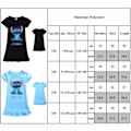 Miniatyrbillede 3 af 3: Lilo & Stitch Prinsesse Natkjole Børn Piger Rynket Sovkjole Natbeklædning Pyjamas Sort Black 140cn