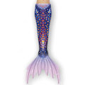 Miniatyrbillede 4 af 4: Pige Mermaid Hale med Monofin lilla purple 130