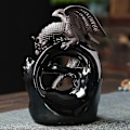 Miniatyrbillede 2 af 5: Keramisk drage røgelsesbrænder vandfald tilbageflow røgelsesholder aromaterapi ornament dekoration hjem