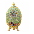 Miniatyrbild 1 av 5: Fabergé ägg, kejserliga ägg påsk handmålad emaljbox tandpetare (spira...