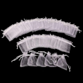 Miniatyrbilde 6 av 6: 100 Håndlagde Hvite Organzaposer, 9 x 7 cm [ZHE] Vit White