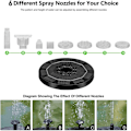 Miniatyrbilde 4 av 5: Solfontene Solcelledrevet Fontene Vannfontene LED / Vannpumpe - WELLNGS black
