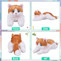 Miniatyrbillede 4 af 5: Gul plysch katt gosedjur realistisk leksak