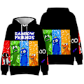 Pikkukuva 1 / 3: Roblox Rainbow Friends Barnkläder Vinter Hoodie Tröja B B 140cm