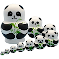 Miniatyrbilde 1 av 5: Russiske Panda Matryoshka 10 lag