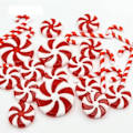 Miniatyrbillede 2 af 6: 24 stk. Juletræspynt Kunstige Lollipops Rød Hvid Slik Vedhæng