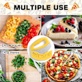 Miniatyrbilde 4 av 5: Pizza kutter med (gul) deigkutter, pizzabeskyttelse