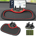 Miniatyrbillede 1 af 5: Universal skridsikker bilmåtte med telefonholder, multifunktionel instrumentbrætsorganisator [ZHE]