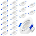 Miniatyrbillede 1 af 4: XMTECH pakke med 20 indbyggede spot LED Downlight Panel Slimline 5W varm hvid, 5W loftspotlight, til badeværelse, stue, soveværelse
