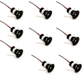 Miniatyrbillede 1 af 5: Sort 9-pak Mini 12V 1W LED-spotlight 3000k (120°, Varmt hvid)