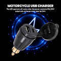 Miniatyrbild 5 av 5: Motorcykel DIN-kontakt Vattentät Laddare till QC3.0 USB Laddare & Typ C 30W Power Soc