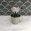 Miniatyrbillede 4 af 5: Rustfrit stål kaffefilter, genanvendelig kon kaffedripper, Perm