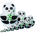 Miniatyrbilde 4 av 5: Russiske Panda Matryoshka 10 lag