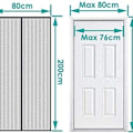 Miniatyrbillede 3 af 5: Magnetisk myggenet til dør, 80 x 200 cm, magnetisk KLB