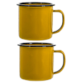 Miniatyrbilde 1 av 3: 2 emaljerte campingkrus kaffe te reisekopper for kontoret[ZHE]