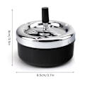 Miniatyrbillede 5 af 8: Automatisk rengøring roterende askebæger stor metal med låg kreativ