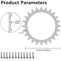 Pikkukuva 3 / 5: Ruostumattomat piikit Worx L-tyypille Ruostumattomat piikit Worx Landroid L:lle Pyörän koko 225 mm - 12 ruostumatonta ruuvia - nurmikolle