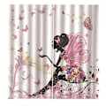 Miniatyrbild 4 av 4: Termiska Isolerande Mörkläggningsgardiner Vit Rosa Gul Fjäril Fe 1st Barnrum Baby Flicka Gardin Vardagsrum Modern Design 100X140cm[ZHE]