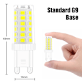Miniatyrbillede 2 af 5: 6-pak 5W G9 LED-pære, svarende til 40W halogenpære Hvid 6000K