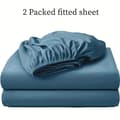 2-pack lakan, andningsbara sängkläder för alla årstider för tonåringar och vuxna Denim Blå 200*200