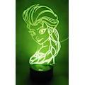 Miniatyrbillede 3 af 7: Prinsesse Elsa 3D Natlampe LED Illusionslampe Sengelampe, 7 Farver Ch...